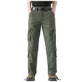 thumbnail image 1 of Men's Straight Leg Outdoor Casual Trousers With Multiple Pockets And Loose Work Pants, 1 of 6