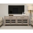 thumbnail image 5 of Miekor Furniture 65 inch TV Stand Console, No Assembly Required, White Oak Finish 16098, 5 of 5