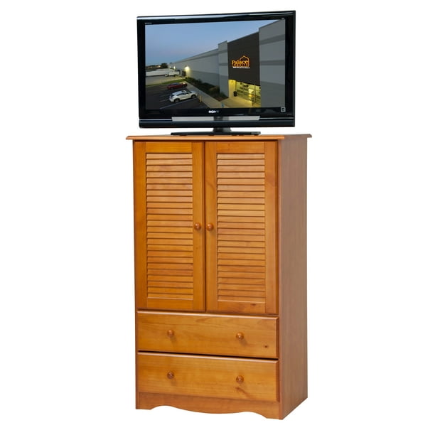 100 Solid Wood Petite Armoire/TV Stand/Closet 5914 by Palace Imports, Honey Pine