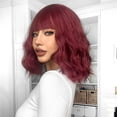 thumbnail image 6 of Qliuoazw Orangeshort Curly Women's Bangs Temperature Silk Hair Whole Wig Headband Wig, 6 of 9
