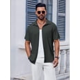 thumbnail image 6 of COOFANDY Button Down Shirts for Men Short Sleeve Vintage Shirts Knitted Polo Shirts Casual Beach Summer Shirt, 6 of 6
