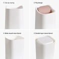 thumbnail image 4 of Advancent Cubo de basura simple y a la moda Tubo interior conveniente para desechar fácilmente la basura Simple y a la moda Suministros de limpieza para el hogar Cubierta de batido blanca, 4 of 6
