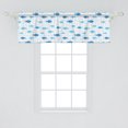 thumbnail image 2 of Ambesonne Fish Window Valance, Geometric Net Design Dots, 54" X 18", Blue Pale Blue White, 2 of 3