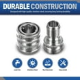 thumbnail image 2 of Garden Hose ¾” Stainless Steel Quick Connect Fittings Plug  Coupler Set, 2 of 9