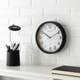 thumbnail image 5 of Mainstays Basic Indoor 8.78-inch Black Analog Round Wall Clock, 5 of 11