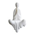 thumbnail image 2 of Estatua de cerámica bnca de , decoración para hogar, bonita estantería decorativa , perfecl Estatua de Buda, 2 of 7