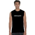 thumbnail image 1 of LA Pop Art Men's Word Art Sleeveless T-shirt - CHICAGO NEIGHBORHOODS, 1 of 2