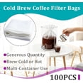 thumbnail image 2 of 100 Pcs Cold Brew Coffee Filter Bags with Drawstring Compatible with Toddy Cold Brew System - 12" x 14" Disposable Fine Mesh Brewing Bags for Cold Brew Coffee or Iced Tea, 2 of 4