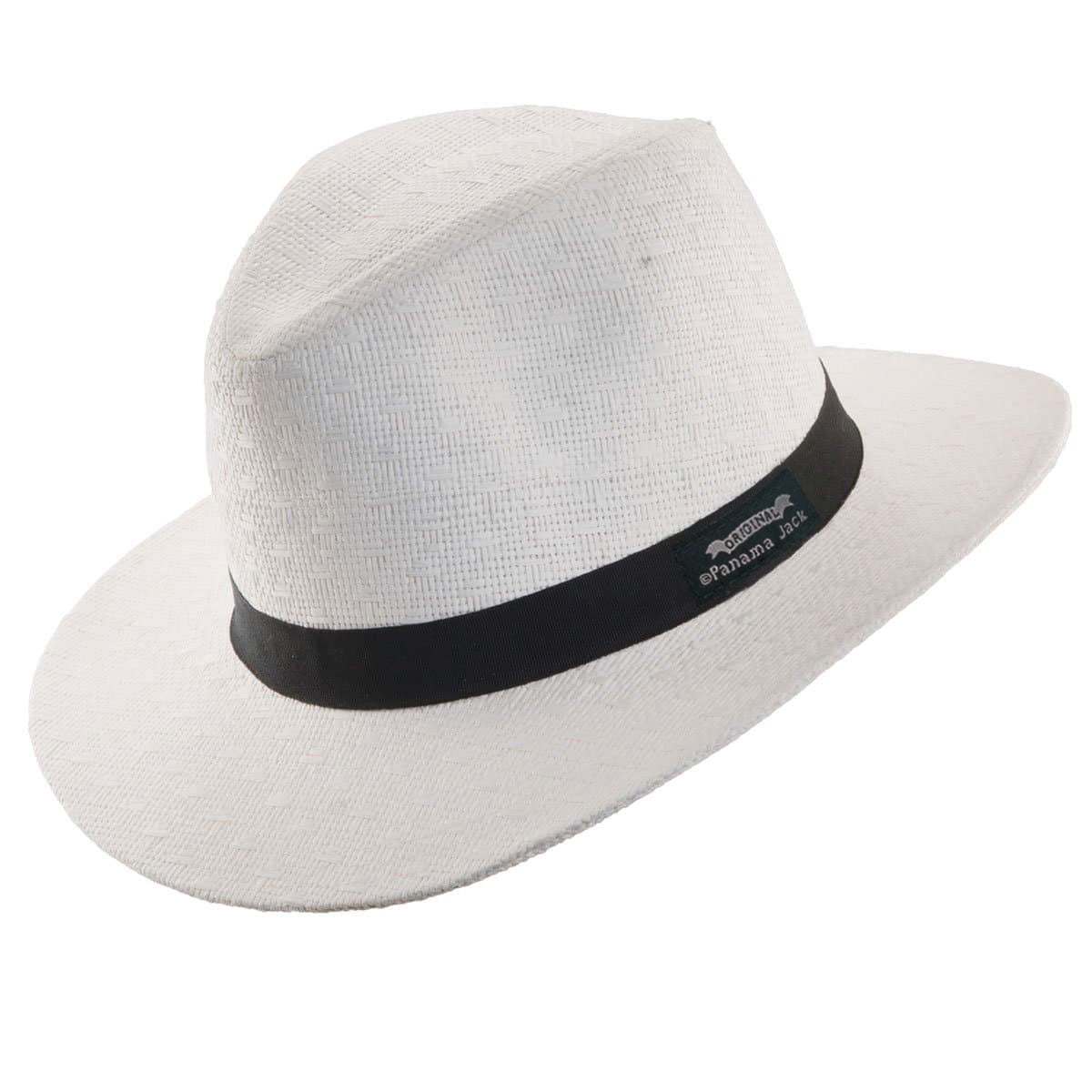 Panama Jack Dos Sombras Matte Seagrass Straw Safari Sun Hat with 3-Pleat Ribbon 