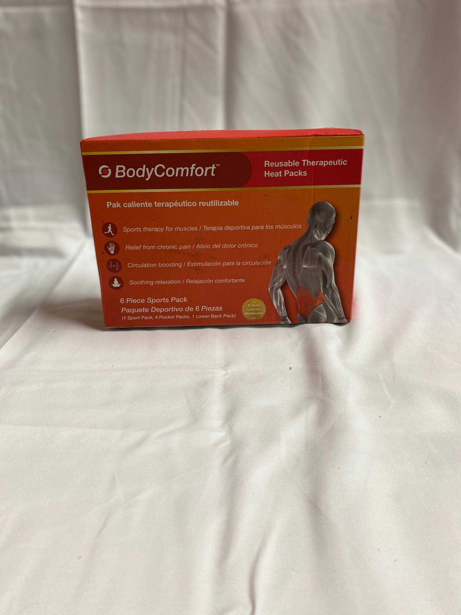 Body Comfort Reusable Therapeutic Heat Packs 6 Piece Sports pack