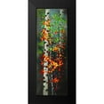 thumbnail image 2 of Atelier B Art Studio 11x24 Black Modern Framed Museum Art Print Titled - COLORFUL DOTTED LEAVES BIRCHES, 2 of 5
