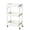 White - Standard, variant on Foldable Rolling Utility Cart with Handle, 3-Tier No Assembly Metal Folding Storage Trolley for Bathroom, Kitchen, Snacks, Craft, Makeup, Books, Black and White
