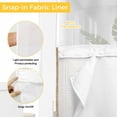 thumbnail image 6 of Cream Greek Key No Hook Shower Curtain Waterproof, Bathroom Curtains with Snap in Liners and See Through Top Window, Geometric Greece Ancient Rustic Hotel Style Bathtub Curtains Shower 54"Wx78"L, 6 of 8