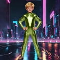 thumbnail image 4 of HXWCHs Court Style Jumpsuit for Event Performance Elegant Full Bodysuit Design Ideal Carnival Party 4-5 Years Light Green, 4 of 5