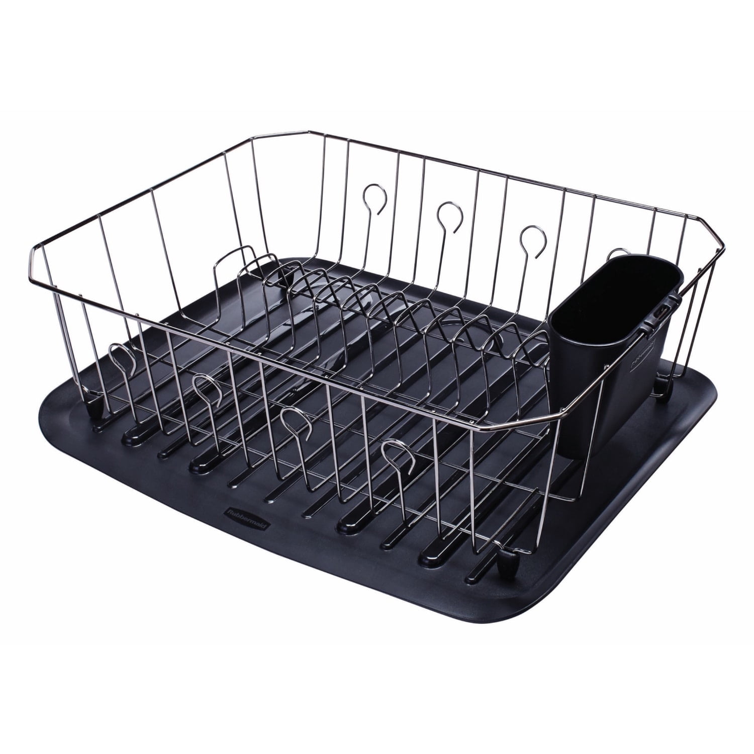 Rubbermaid Wire Dish Drainer, Large, Black Chrome