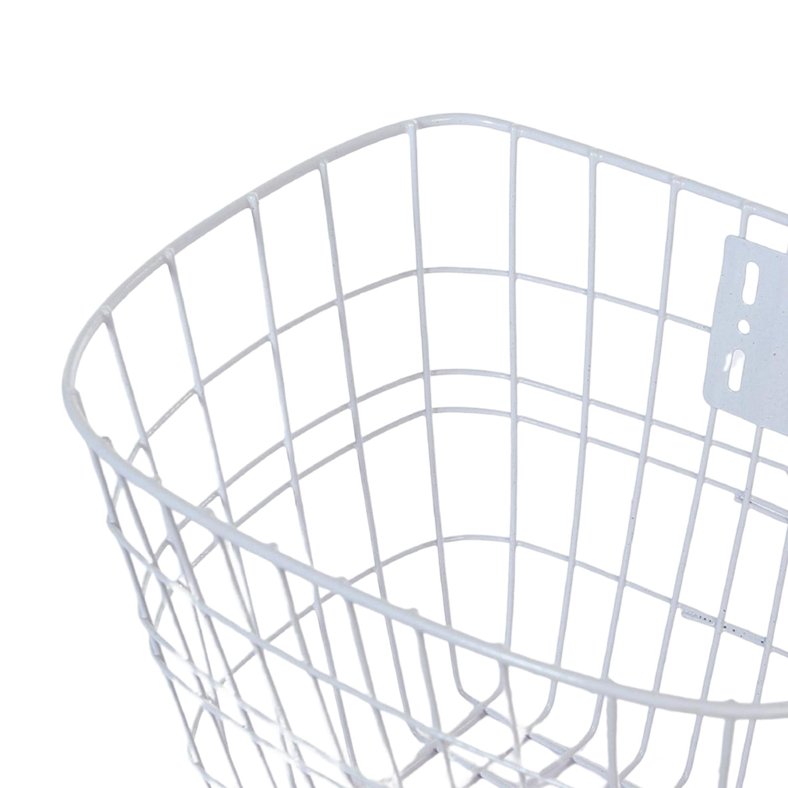 harayaa Basket Bike Front Basket Metal Organizer Handlebar Bag Waterproof Cargo Rack for White