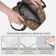 thumbnail image 3 of Naloa Green and Squares Print Lunch Bag for Women & Men Insulated Lunch Box or Cooler Lunch Tote Bags for Work, Travel, Outdoor, 3 of 5