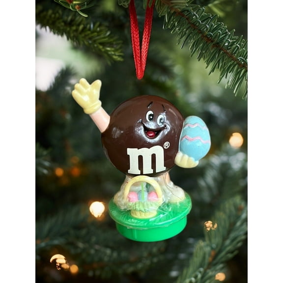 Ornament Brown M&M M &M PVC Figure Figurine Holiday Charm Dangler 3” Gift Rare