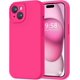 thumbnail image 1 of Silicona Suave, Protección Completa de la Cámara, 8 Ft a Prueba de Caídas, Forro Suave - para iPhone 15, Rosa Intenso, 1 of 7