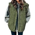thumbnail image 2 of Gamivast Plaid Quilted Vest for Women Lightweight Padded Stand Collar Sleeveless Jackets Fall Winter 2025 Button Zip up Coat Warm Side Split Outerwear with Pockets, 2 of 5