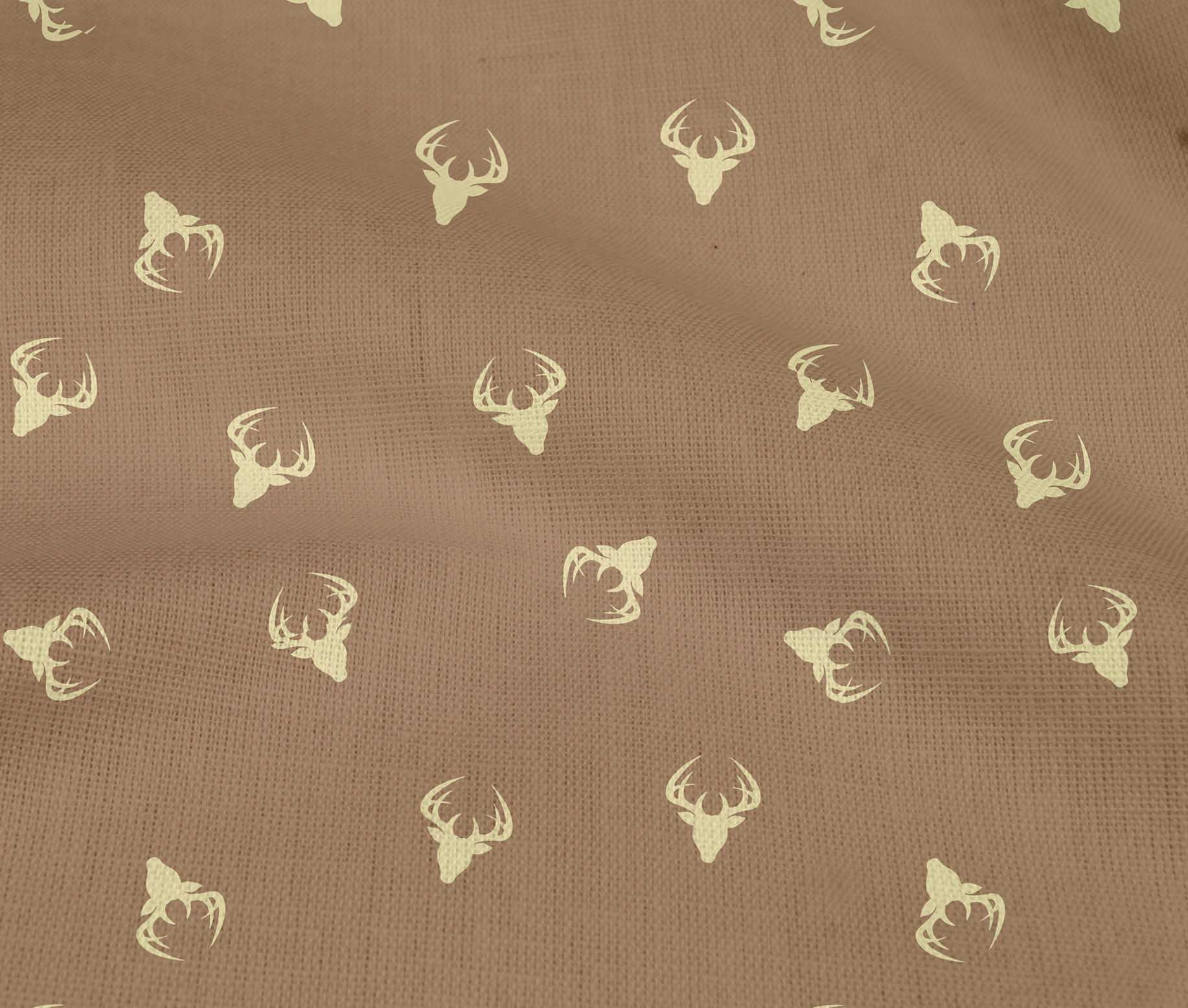 oneOone Cotton Flex Brown Fabric Christmas Quilting Supplies Print Sewing Fabric By The Yard 40 Inch Wide