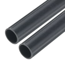 Rigid Round Pipe 10mm ID 12mm OD 9" Length Dark Grey High Impact for Water Pipe, Crafts, Cable Sleeves 2Pcs