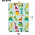 thumbnail image 3 of FMSHPON Funny Dinos Pattern Clipboard Hardboard Wood Nursing Clip Board and Pull for Standard A4 Letter 13x9 inches, 3 of 6