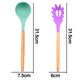 thumbnail image 2 of Juego de utensilios de cocina de silicona de 2 piezas, utensilios de cocina de madera fáciles de limpiar, utensilios de cocina antiadherentes, 2 of 5