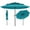 Turquoise, variante sur Gymax Parasol de Patio Solaire de 10 Pi avec 32 Lumières DEL, Toit Ventilé à 3 Niveaux, Inclinaison Réglable, Turquoise