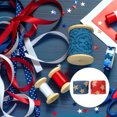 thumbnail image 3 of 2 rollos de cinta de lino a rayas, cinta patriótica de bandera americana para el Día de la Independencia, 3 of 5