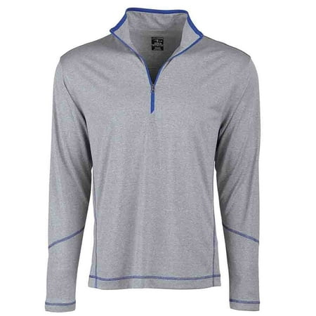 Athletic Golf Pullover Page & Tuttle Mens Coverstitch Heather Mock Neck Golf Athletic Outerwear Pullover - ()