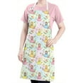 thumbnail image 5 of Pastel Princess Flower Pattern Apron-Garden Aprons for Women with Pockets-Cotton Linen Waterproof Kitchen Cooking Gardening Aprons Adjustable for Kitchen,Cooking,BBQ and Salon 33x27 Inch, 5 of 7