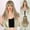 Ombre Brown Golden Blonde, variant on Creamily Women Costume Wig Long Black Wigs with Braids Synthetic Hair Wig with Bangs Role Cosplay Halloween Costumes Wigs for Women