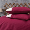 thumbnail image 4 of SUSSEXHOME Wine Forever %100 Cotton Duvet Cover Set Claret, King Size Duvet Cover, 1 Duvet Cover, 1 Fitted Sheet and 2 Pillowcases, Iron Safe, Hypoallergenic, Breathable Bedding Set, 4 of 6