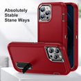 thumbnail image 3 of for iPhone 12 Pro Max Case with Kickstand,Heavy Duty Protection Shockproof Anti-Scratch Slim Fit Lightweight Protective Sturdy Case Hard Cover for iPhone 12 Pro Max 6.7 Inch,Red, 3 of 18
