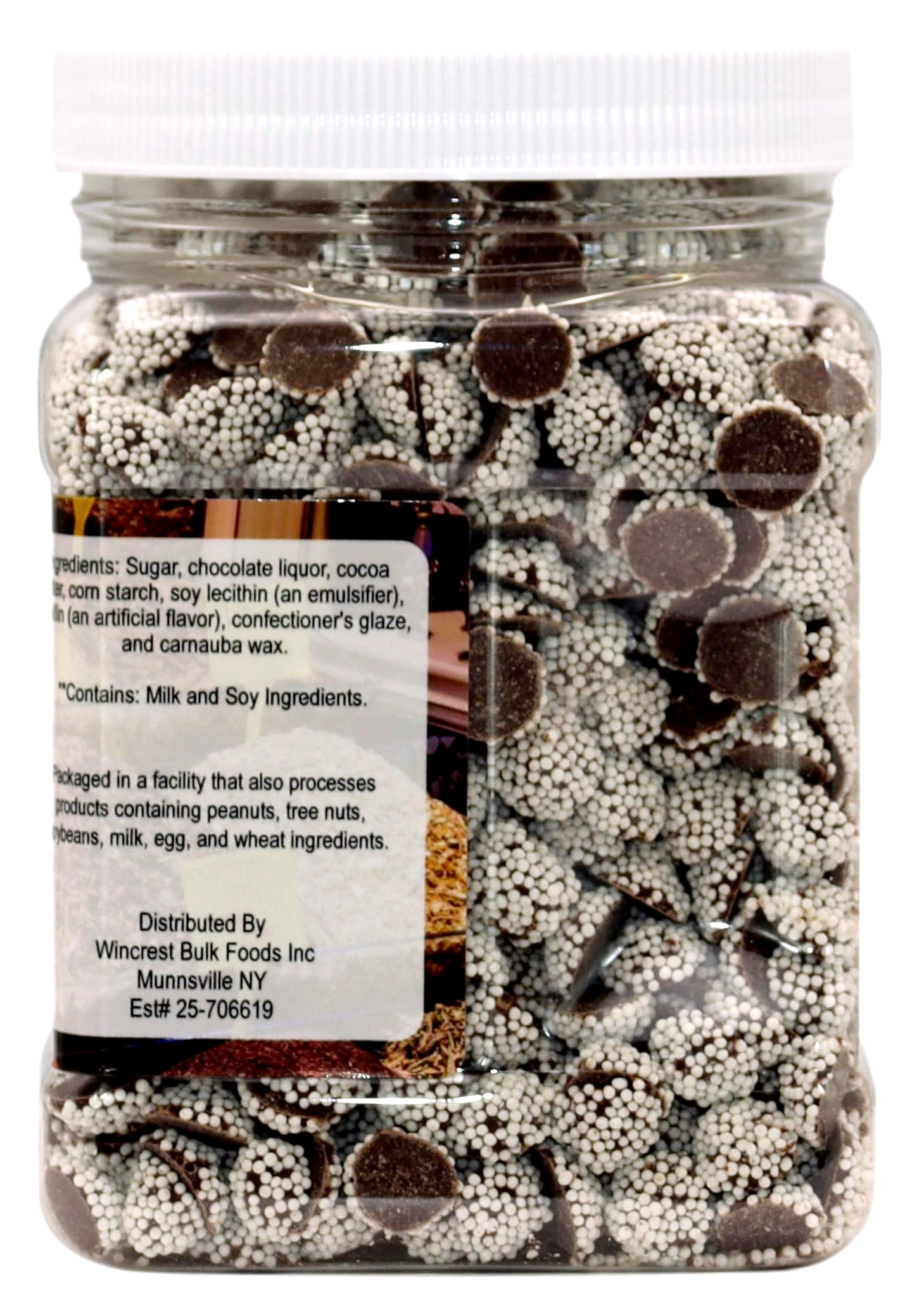 WinCrest Mini Dark Chocolate Nonpareils - 1.25 Lb Tub