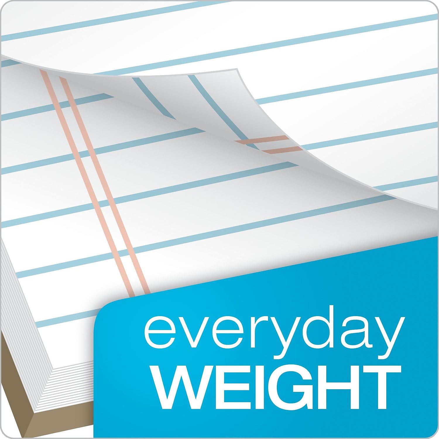 Ampad 21118 Evidence Glue Top Narrow Ruled Pads Ltr White 12 50-Sheet Pads Pack