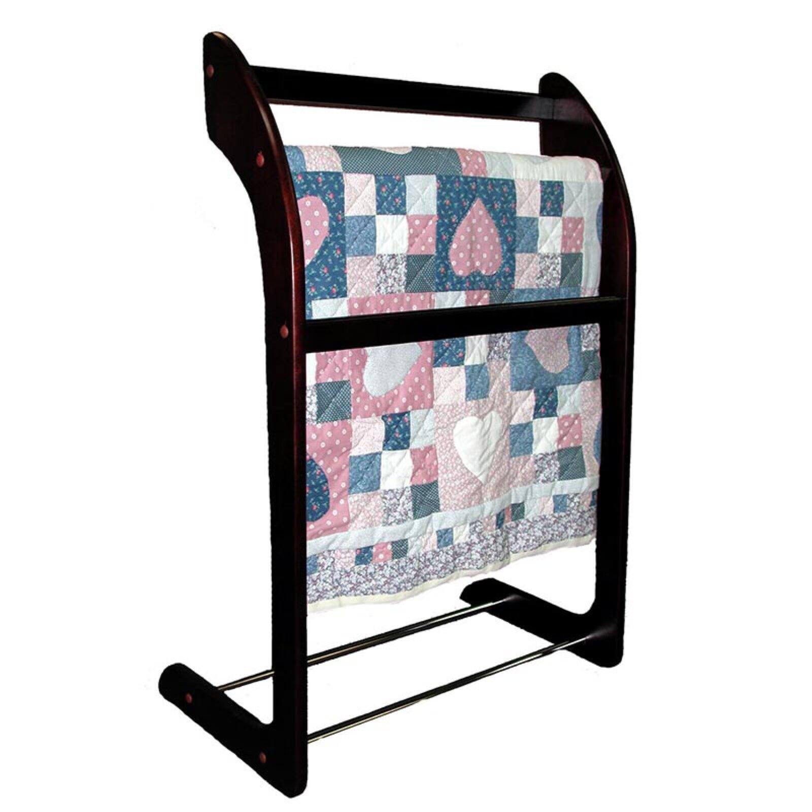 3 Level Mahogany Finish Quilt Rack