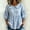Blue, variant on Lumistal Women's Long Sleeve Shirt Fashion Plaid Blouse Babydoll Tops for Women Casual Breathable Summer Shirt for Young Women 3/4 Length Sleeve Top for Women Pink L