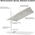 thumbnail image 4 of PURPLE LEAF 10 FT Patio Umbrella With Base White Cantilever Umbrella Square Outdoor Offset Umbrella Windproof with 360° Rotation for Garden Deck Pool, White, 4 of 12