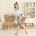 thumbnail image 4 of FORMRS Niños Bathrobe Unisex Hooded Robe Soft Plush Pajamas Sleepwear, Size 2-3T, Halloween Pumpkin Field, 4 of 7