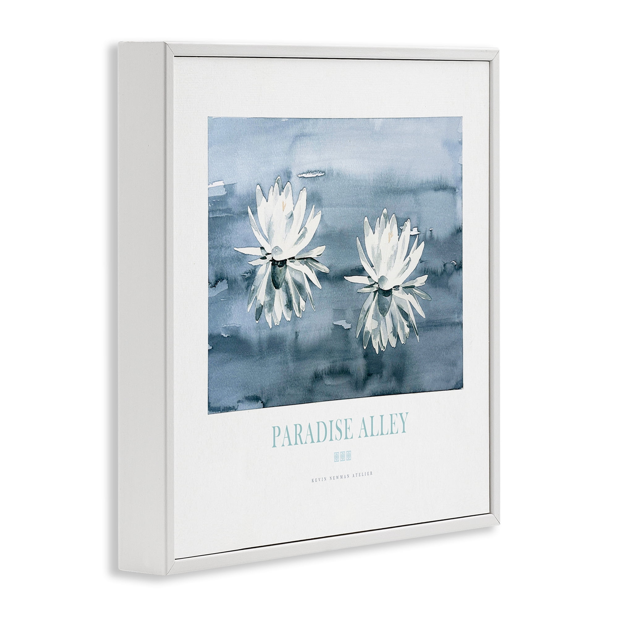 Stupell Industries Paradise Alley Water Lilies White Framed Giclee Art, design by Jadei Graphics