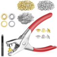 thumbnail image 1 of Kit de alicates para ojales, kit de herramientas de 6 mm de 1/4 pulgada con metal, 1 of 6
