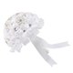 thumbnail image 3 of Ramo de boda Ramo de mano de boda nupcial de cristal con flores artificiales falsas (blanco), 3 of 5