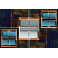 thumbnail image 2 of Domont, Jois 24x17 Black Ornate Wood Framed with Double Matting Museum Art Print Titled - Windows Composition 6, 2 of 4