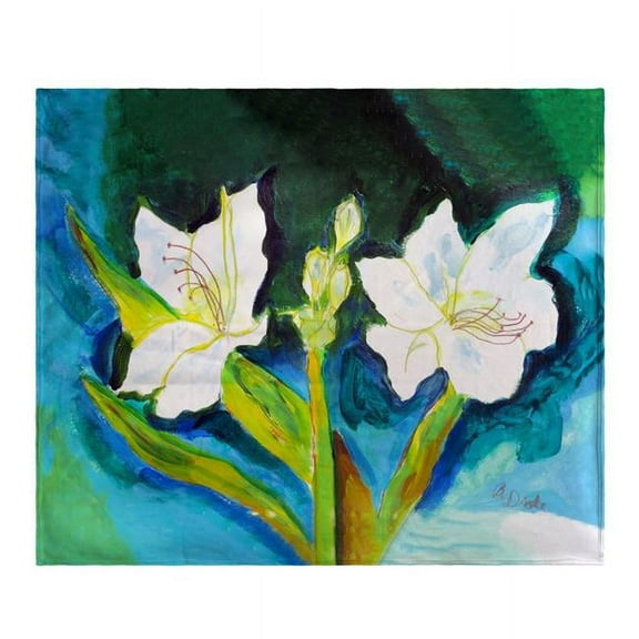 Betsy Drake Interiors White Lilies Throw