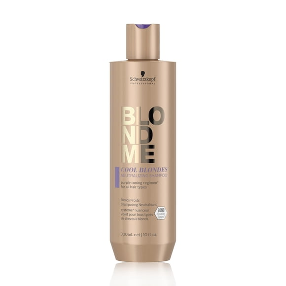 BLOND ME - Cool Blondes Shampoo Neutralizante 300 ml, para Rubios Fríos, con Tecnología 3D Bond Creation y Complejo Velvet Flower Protein, Limpia Suavemente y Cuida Cabello, Fort