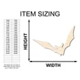 thumbnail image 2 of Unfinished Wood Vampire Bat Shape - Craft - up to 46" 7" / 1/8", 2 of 5