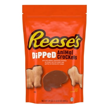 REESE'S Chocolate Peanut Butter Candy Dipped Graham Bears, 24 oz