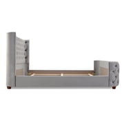 Brooklyn King Tufted Panel Bed Opal Grey Velvet